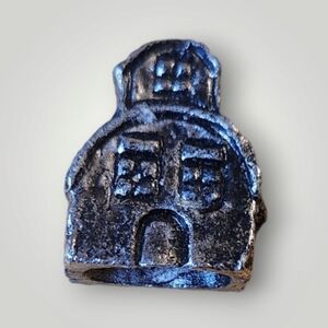 miniature pewter die cast buildings houses cottages under 1" tall VTG